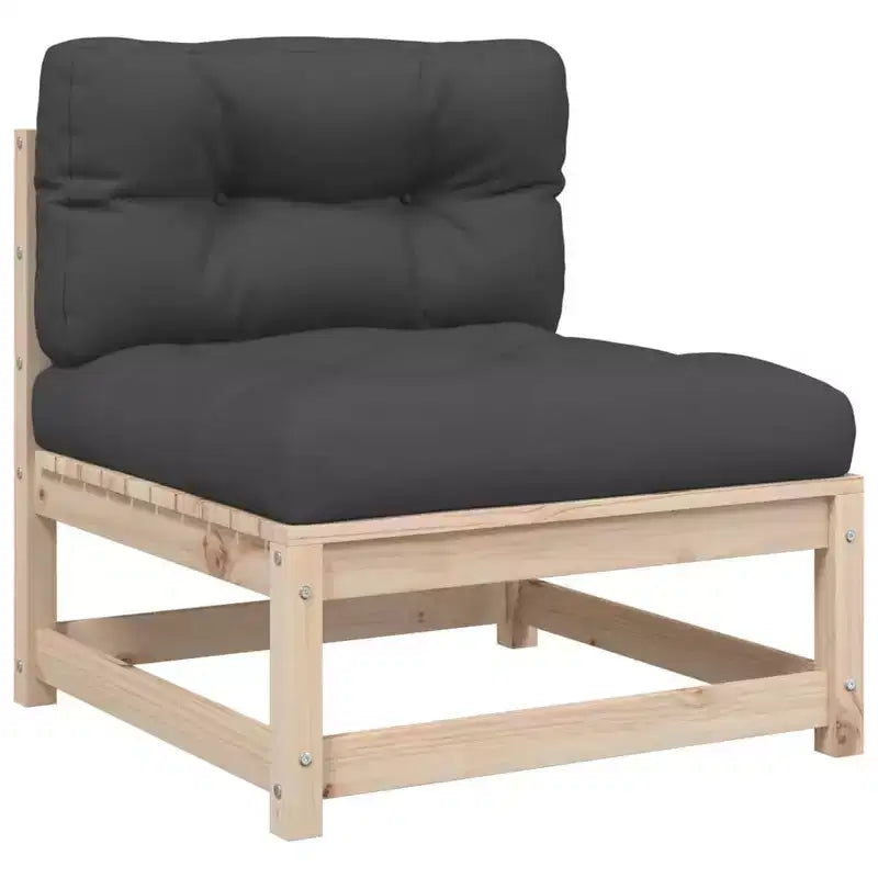 vidaXL Ensemble de canapés de jardin modulable 3 pièces en pin massif avec coussins