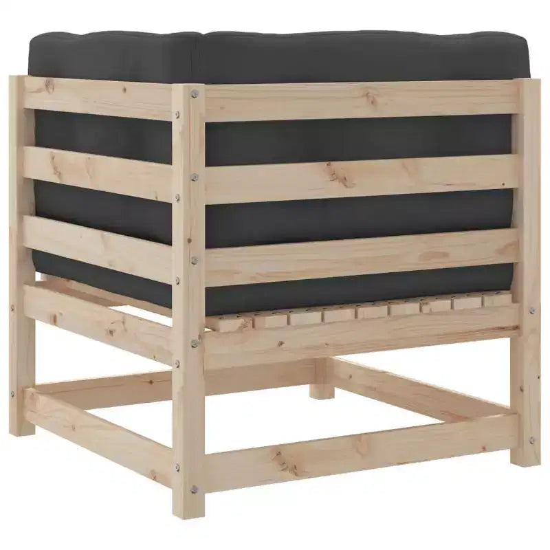 vidaXL Ensemble de canapés de jardin modulable 3 pièces en pin massif avec coussins