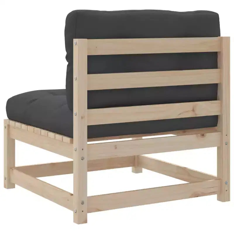 vidaXL Ensemble de canapés de jardin modulable 3 pièces en pin massif avec coussins
