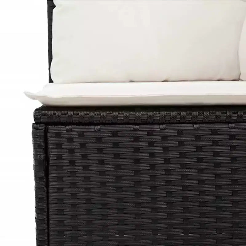 vidaXL Salon de jardin 4 pièces avec coussins résine tressée marron