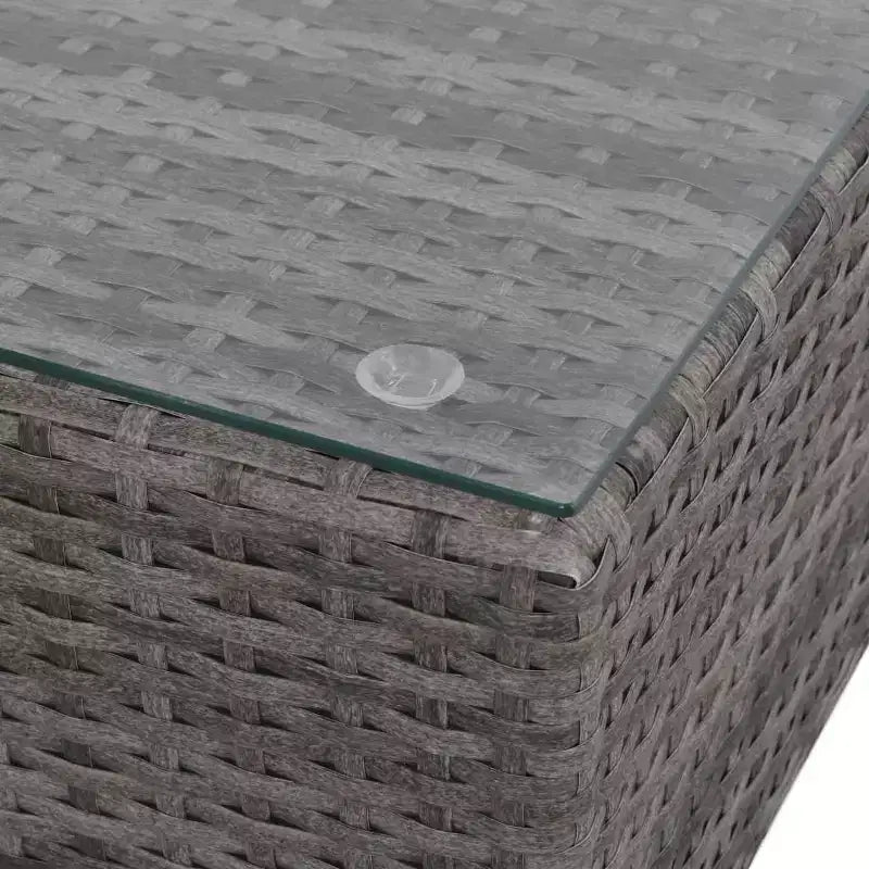 vidaXL Salon de jardin 12 pièces avec coussins résine tressée gris