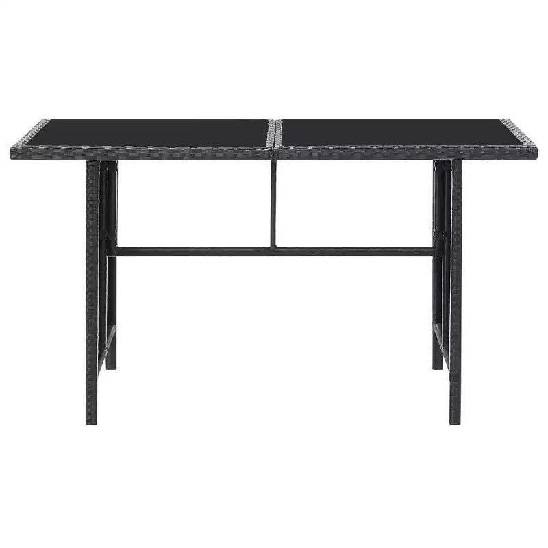 vidaXL Salon de jardin 6 pièces avec coussins résine tressée noir