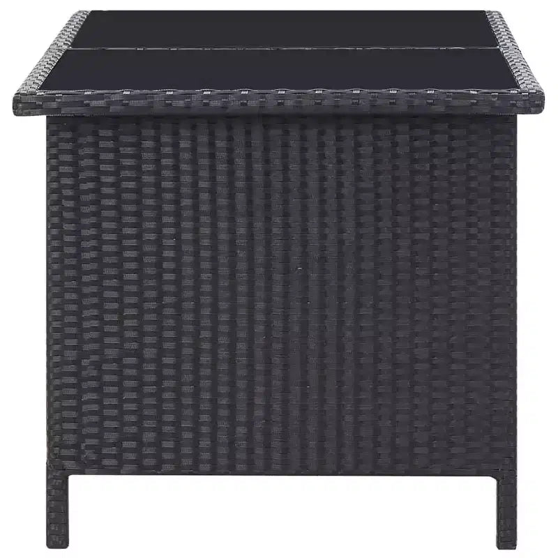 vidaXL Salon de jardin 6 pièces avec coussins résine tressée noir