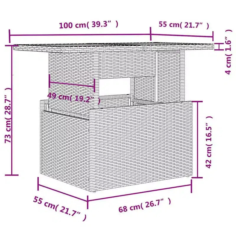 vidaXL Salon de jardin avec coussins, Ensemble de canapés modulaires d'extérieur, 9 pièces, résine tressée