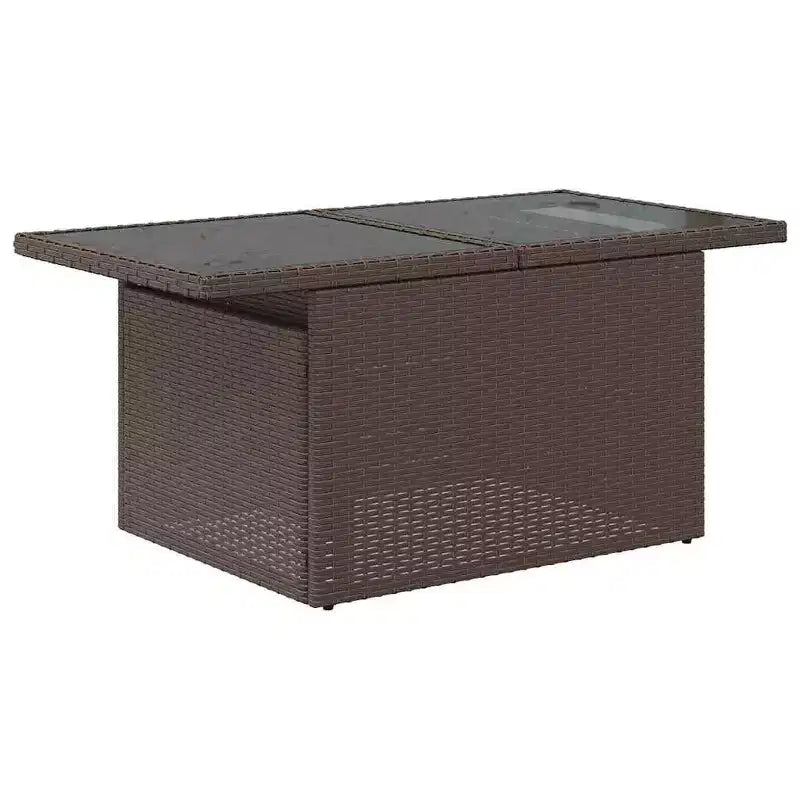 vidaXL Salon de jardin avec coussins, Ensemble de canapés modulaires d'extérieur, 9 pièces, résine tressée