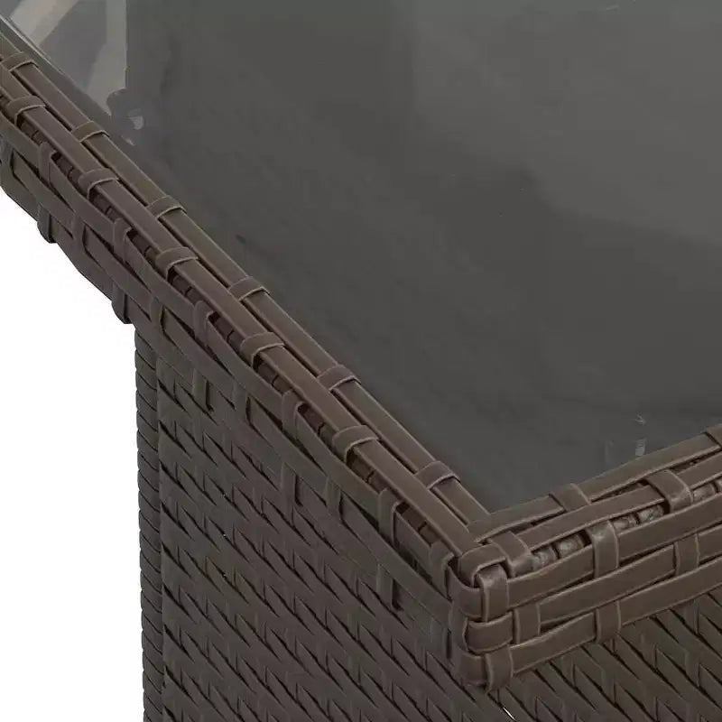 vidaXL Salon de jardin avec coussins, Ensemble de canapés modulaires d'extérieur, 9 pièces, résine tressée