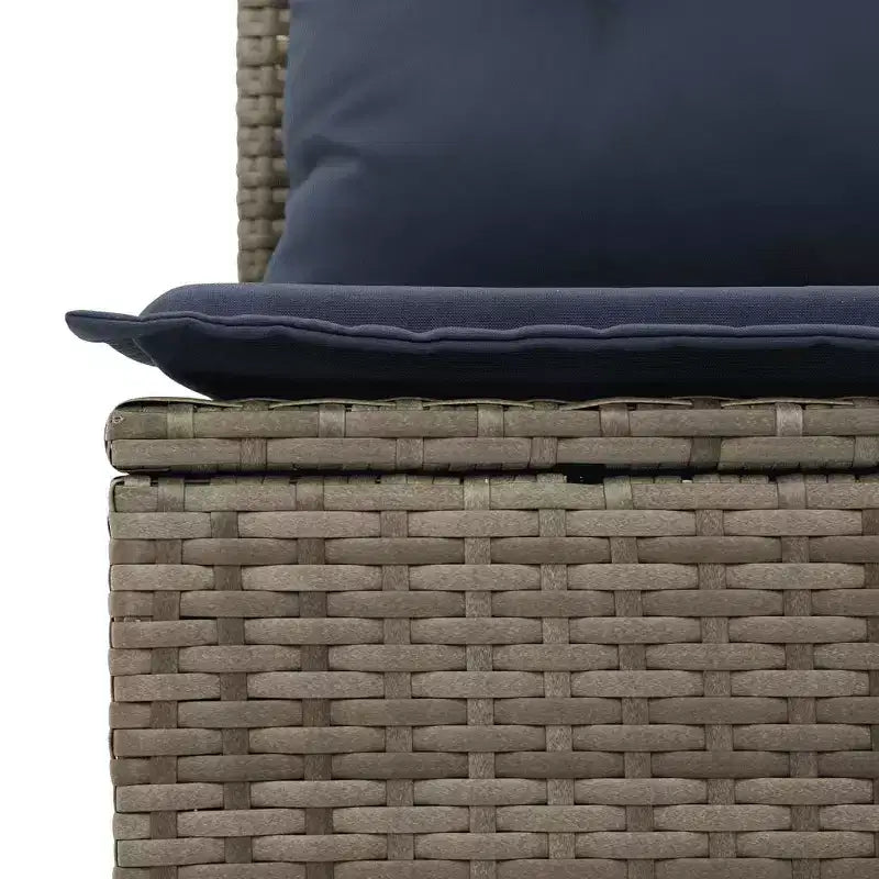 vidaXL Salon de jardin avec coussins, Ensemble de canapés modulaires d'extérieur, 9 pièces, résine tressée