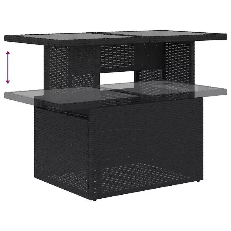 vidaXL Salon de jardin avec coussins, modulable, 6 pièces, résine tressée