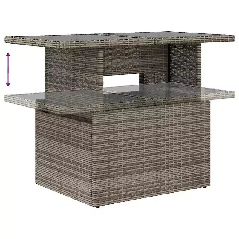 vidaXL Salon de jardin avec coussins et table d'extérieur 5 pièces en résine tressée