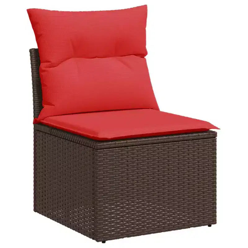 vidaXL Salon de jardin 11 pièces avec coussins, résine tressée, modulable, plusieurs coloris/modèles
