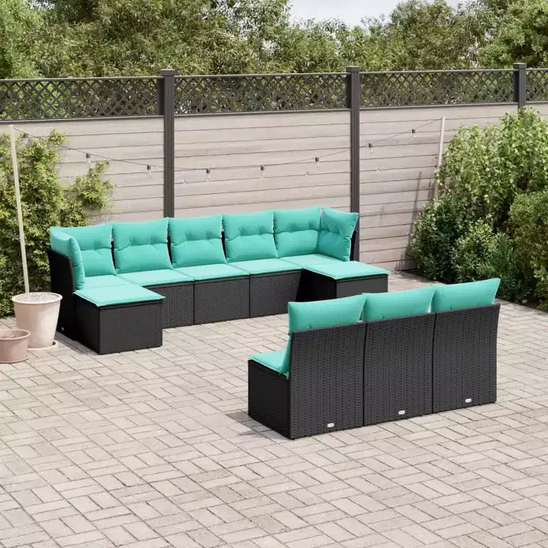 vidaXL Salon de jardin 11 pièces avec coussins, résine tressée, modulable, plusieurs coloris/modèles
