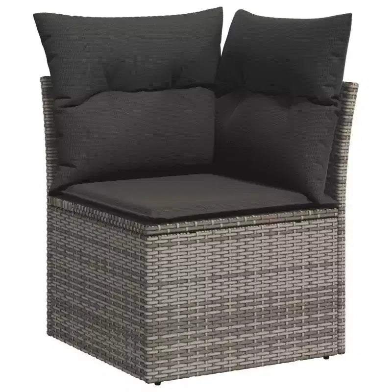 vidaXL Salon de jardin 6 pièces avec coussins en résine tressée, modulable, couleurs diverses, avec/sans table