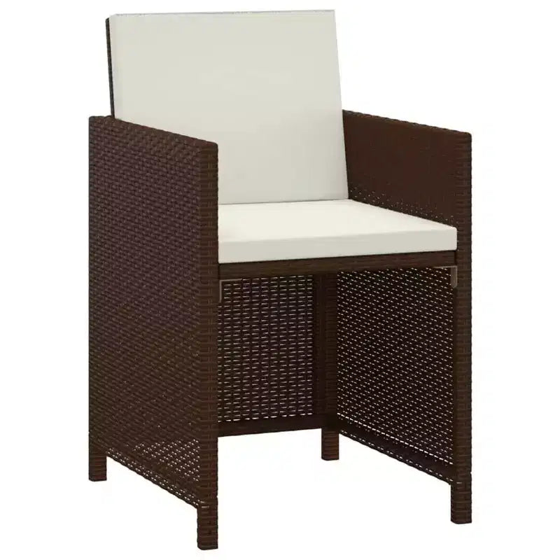 vidaXL Salon de jardin de patio Table et chaises d'extérieur en résine tressée