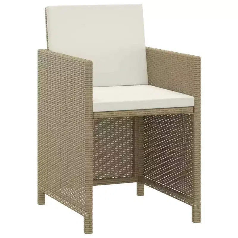 vidaXL Salon de jardin de patio Table et chaises d'extérieur en résine tressée