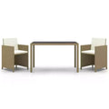 vidaXL Patio Furniture Set Outdoor Table and Chair Dining Set Poly Rattan