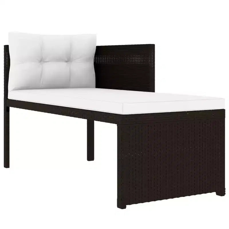 vidaXL Salon de jardin 4 pièces, canapé d'extérieur avec table basse en résine tressée