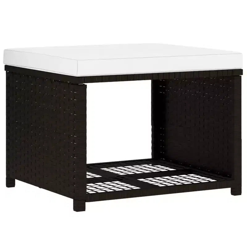 vidaXL Salon de jardin 4 pièces, canapé d'extérieur avec table basse en résine tressée