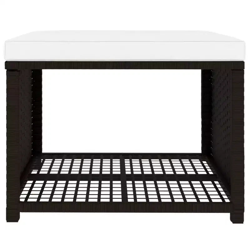 vidaXL Salon de jardin 4 pièces, canapé d'extérieur avec table basse en résine tressée