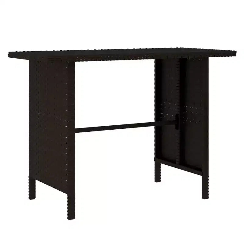 vidaXL Salon de jardin 4 pièces, canapé d'extérieur avec table basse en résine tressée