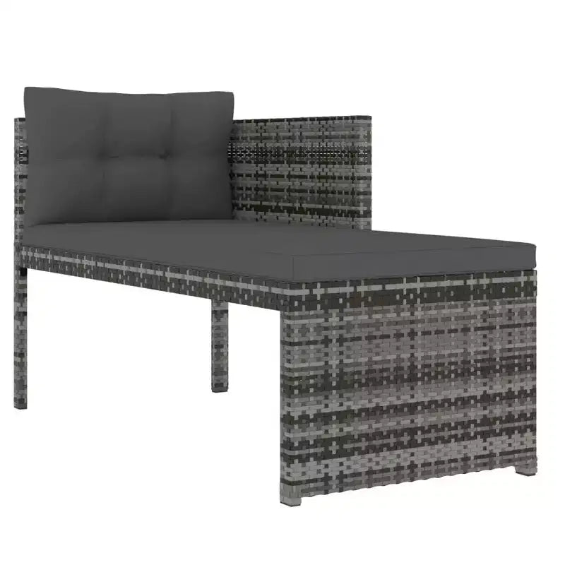 vidaXL Salon de jardin 4 pièces, canapé d'extérieur avec table basse en résine tressée