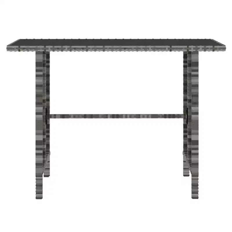 vidaXL Salon de jardin 4 pièces, canapé d'extérieur avec table basse en résine tressée