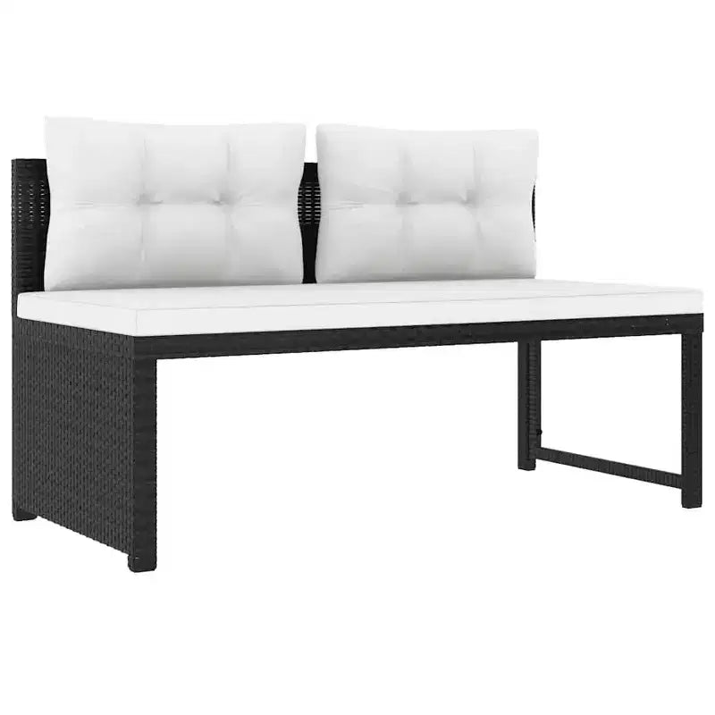 vidaXL Salon de jardin 4 pièces, canapé d'extérieur avec table basse en résine tressée
