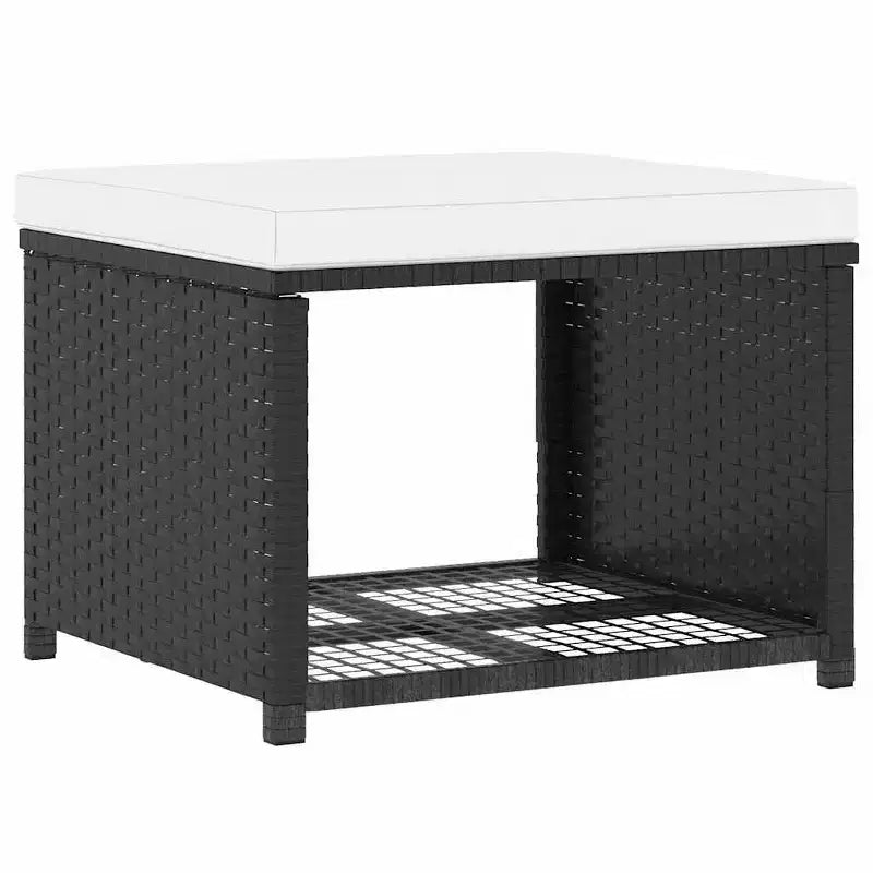 vidaXL Salon de jardin 4 pièces, canapé d'extérieur avec table basse en résine tressée