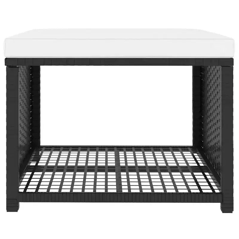 vidaXL Salon de jardin 4 pièces, canapé d'extérieur avec table basse en résine tressée
