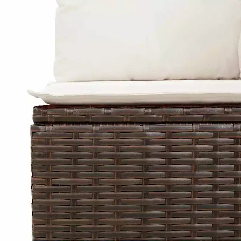 vidaXL Salon de jardin 10 pièces avec coussins en résine tressée, canapé d'extérieur modulable, plusieurs coloris/modèles