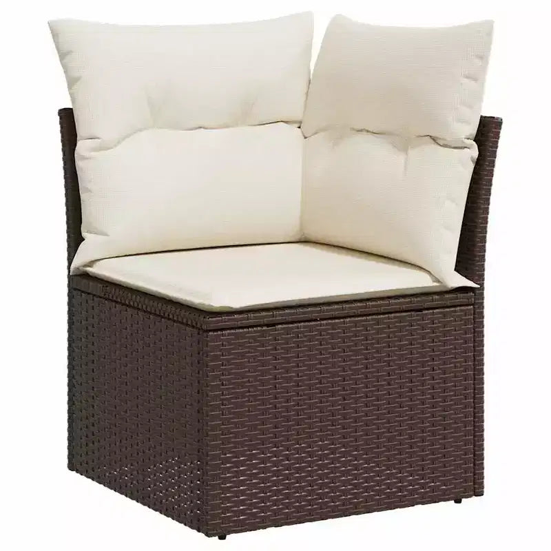 vidaXL Salon de jardin 10 pièces avec coussins en résine tressée, canapé d'extérieur modulable, plusieurs coloris/modèles