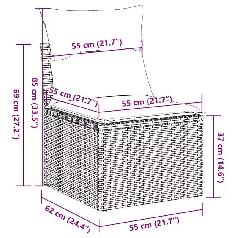 vidaXL Salon de jardin 10 pièces avec coussins en résine tressée, canapé d'extérieur modulable, plusieurs coloris/modèles