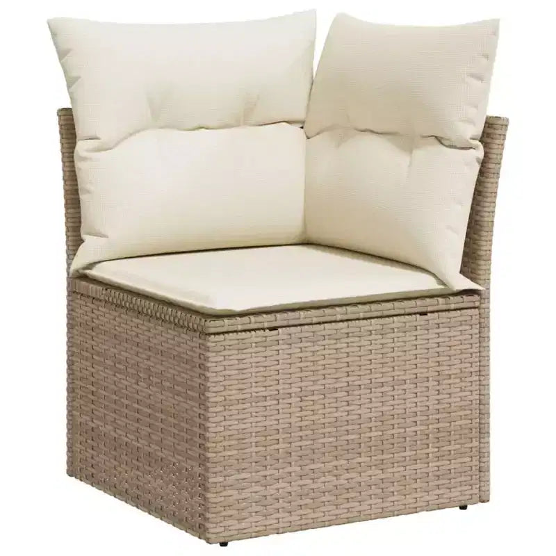 vidaXL Salon de jardin 10 pièces avec coussins en résine tressée, canapé d'extérieur modulable, plusieurs coloris/modèles