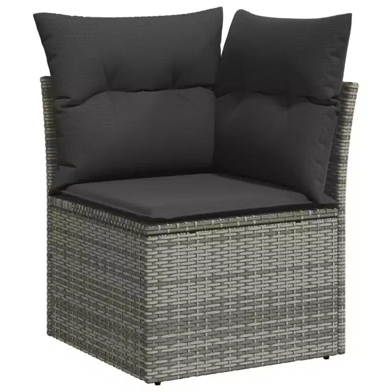 vidaXL Salon de jardin 10 pièces avec coussins en résine tressée, canapé d'extérieur modulable, plusieurs coloris/modèles