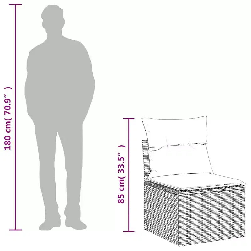 vidaXL Ensemble de canapés de jardin 5 pièces avec coussins, résine tressée noire (États-Unis seulement)