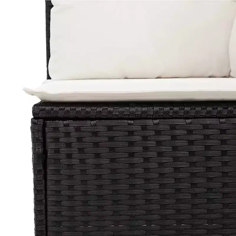 vidaXL Salon de jardin 9 pcs avec coussins résine tressée beige