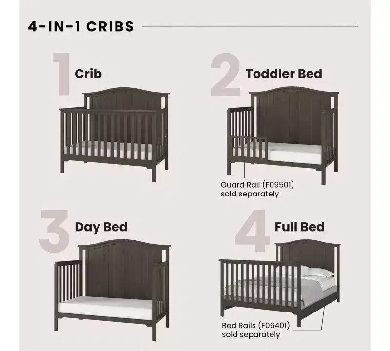 Ensemble de puériculture 3 pièces Child Craft Hampton comprenant un lit de bébé évolutif 4-en-1 et une table à langer