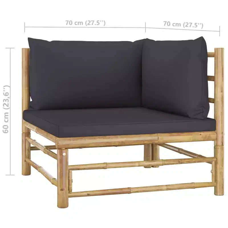 vidaXL Salon de jardin modulaire 6 pièces avec coussins Bois de pin massif