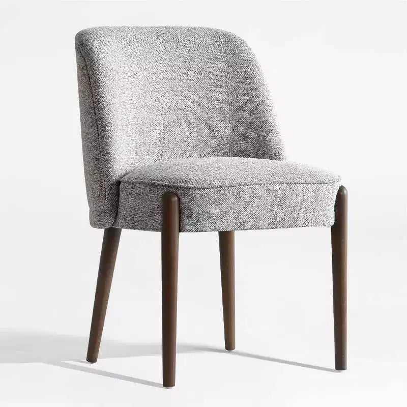 Ensemble de salle à manger moderne 5 pièces pour 4 personnes, table ronde anthracite avec 4 chaises de salle à manger rembourrées avec pieds en bois pour salle à manger ou ferme-Panipeachy