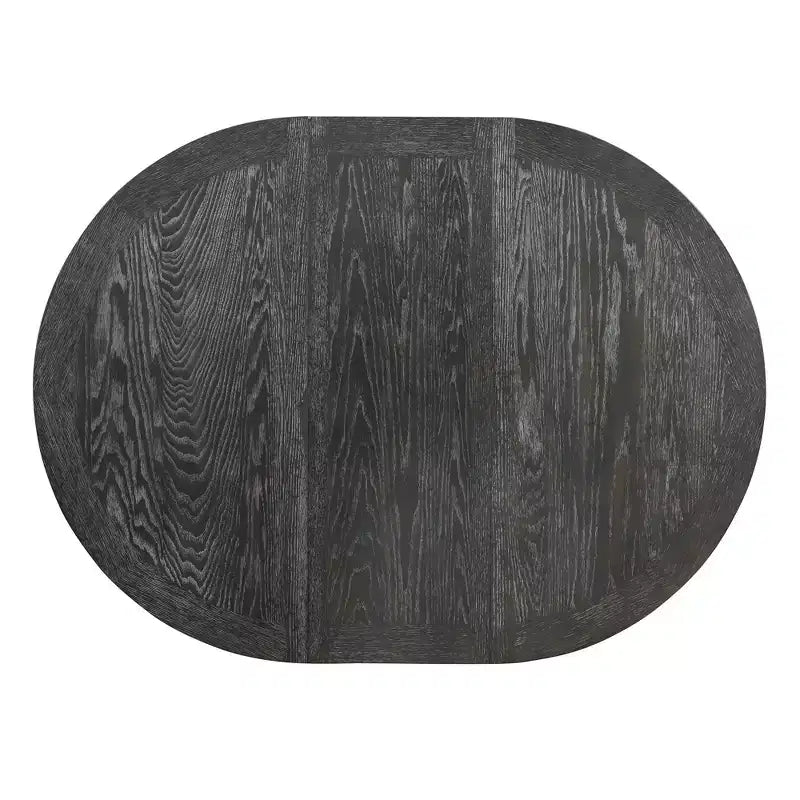 Ensemble de salle à manger 5 pièces de style ferme pour 4 personnes, comprenant une table à manger ronde extensible en bois massif et 4 chaises rembourrées pour la cuisine