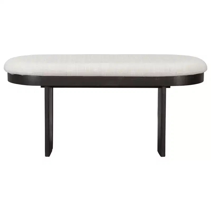 Ensemble de table à manger en bois massif avec banc pour 5 personnes, 6 pièces, ensemble de table de salle à manger rectangulaire rembourrée avec 4 chaises et un banc