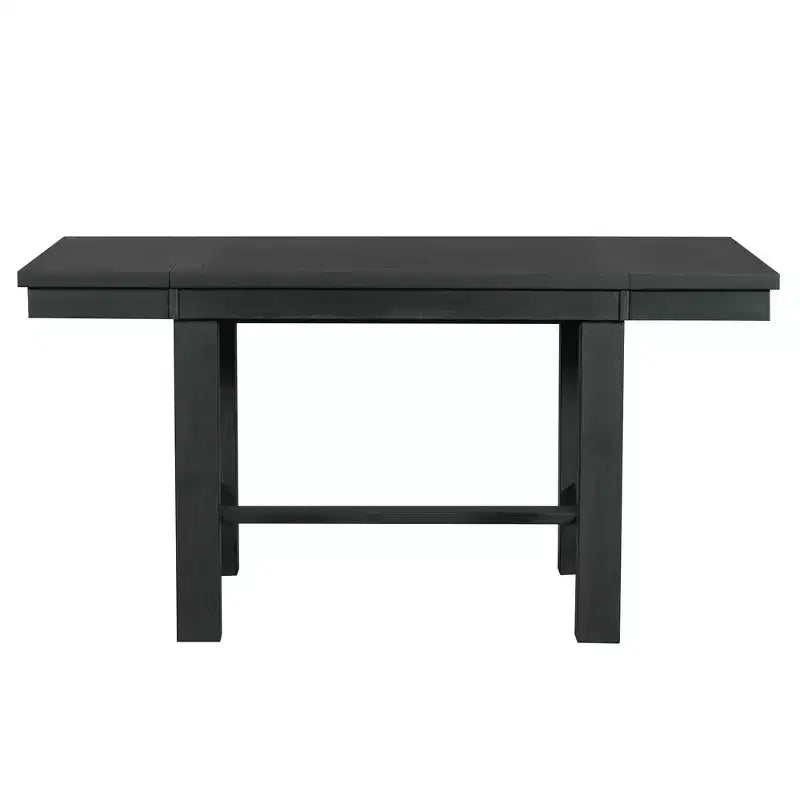 Ensemble de salle à manger extensible de ferme pour 6 personnes, table de cuisine rectangulaire en bois massif avec rallonge amovible, 4 chaises rembourrées et banc