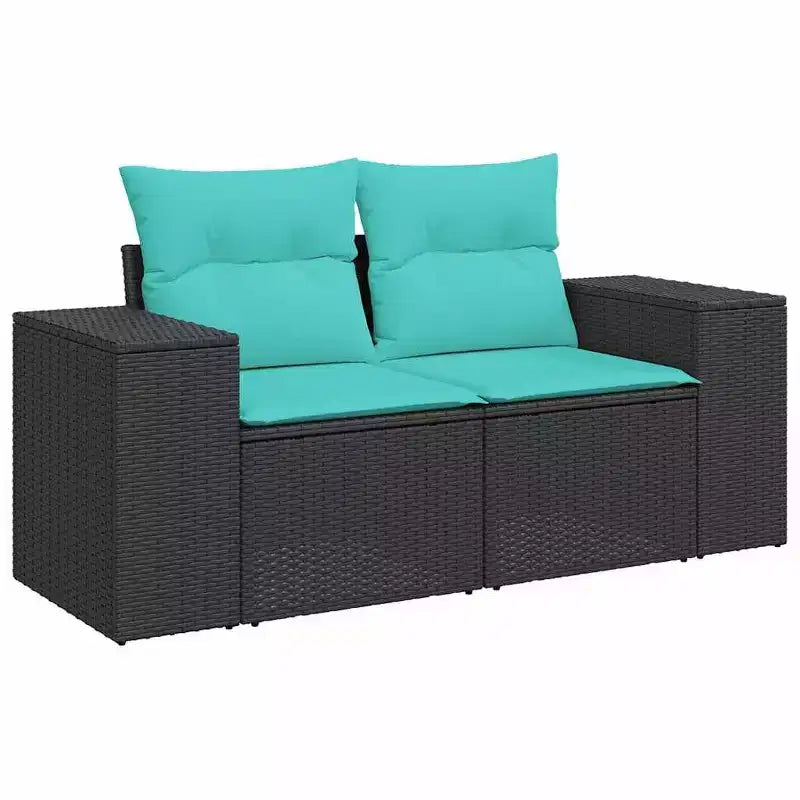 vidaXL Ensemble de canapés de jardin résine tressée, acier revêtu par poudre, polyester