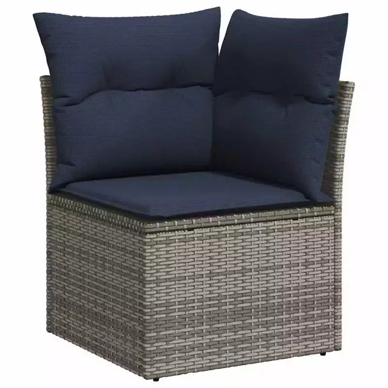 vidaXL Ensemble de canapés de jardin résine tressée, acier revêtu par poudre, polyester