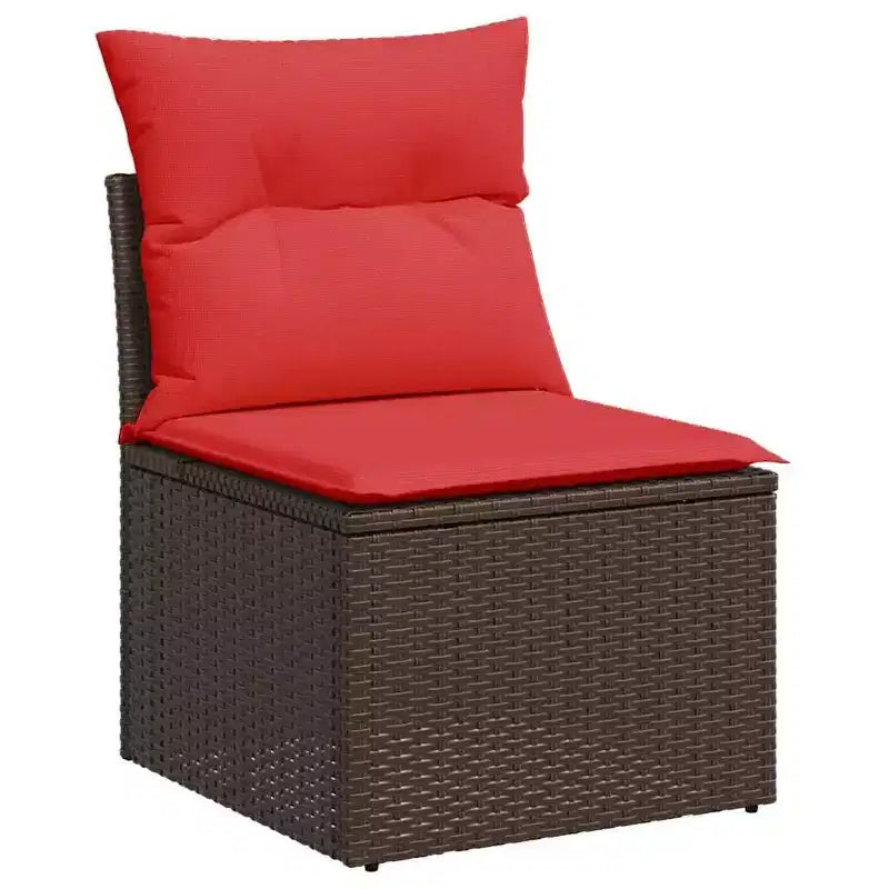 vidaXL Ensemble de canapés de jardin résine tressée, acier revêtu par poudre, polyester