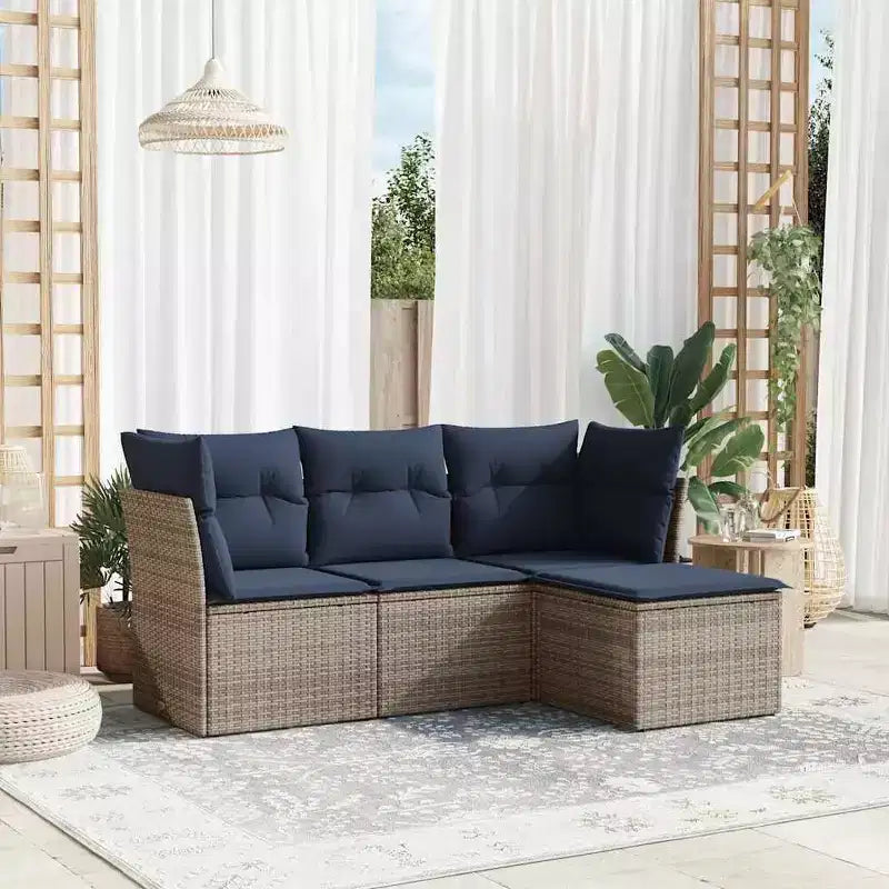 Ensemble de canapés de jardin VidaXL avec coussins, disponible en plusieurs coloris