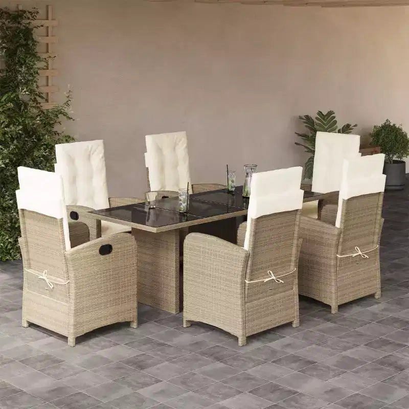 vidaXL Ensemble repas d'extérieur avec coussins en plusieurs coloris