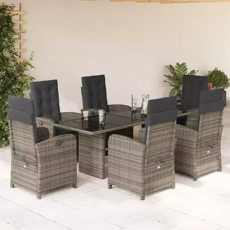 vidaXL Ensemble repas d'extérieur avec coussins en plusieurs coloris