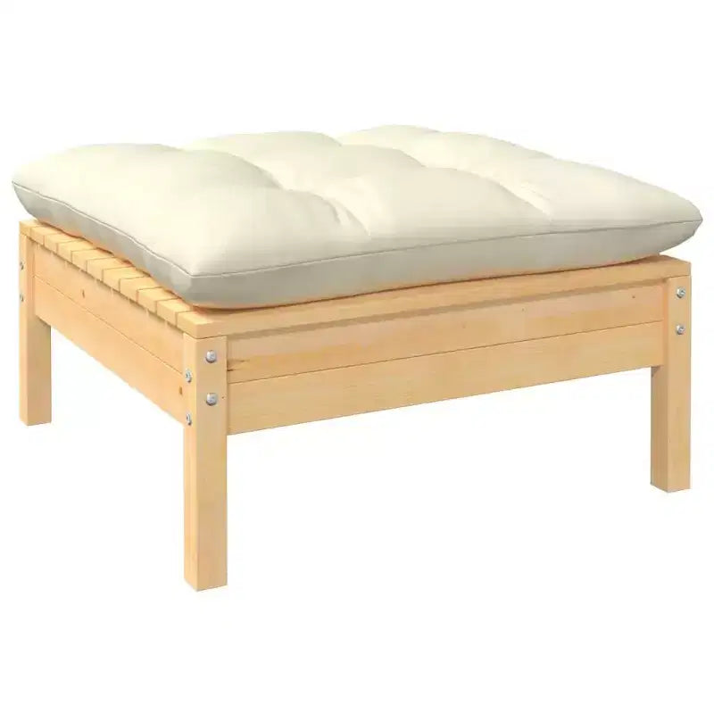 vidaXL Salon de jardin avec coussins – Bois de pin robuste