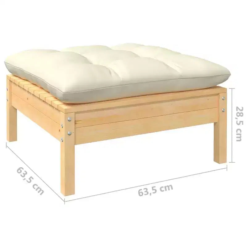 vidaXL Salon de jardin avec coussins – Bois de pin robuste