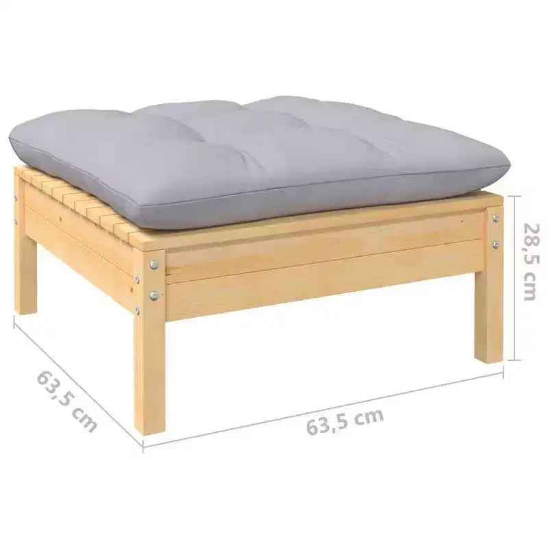 vidaXL Salon de jardin avec coussins – Bois de pin robuste